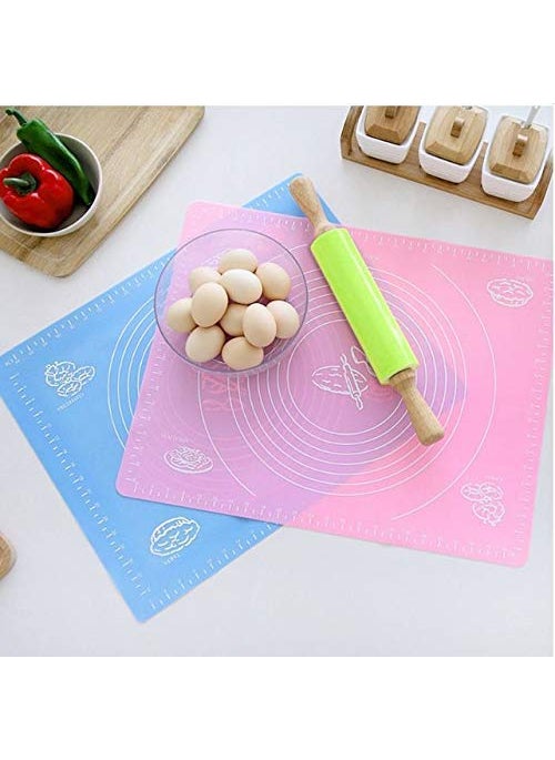Gopinath Autolink Gopinath Autolink Silicon Fondant Rolling Mat or Silicone Baking Sheet Large with Measurements Stretchable for Kitchen Roti Chapati Cake Pad Cooking Dough Atta Kneading Multicolour  - Image 5