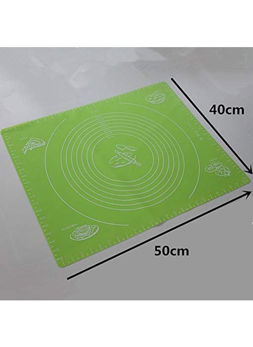Gopinath Autolink Gopinath Autolink Silicon Fondant Rolling Mat or Silicone Baking Sheet Large with Measurements Stretchable for Kitchen Roti Chapati Cake Pad Cooking Dough Atta Kneading Multicolour  - Image 3