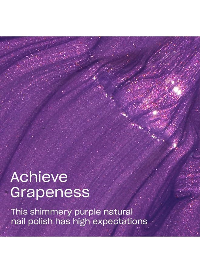 OPI Nature Strong Achieve Grapeness | Opaque Dark Purple Shimmer Natural Origin Nail Polish | Plant Based, Vegan, Cruelty Free - Image 3