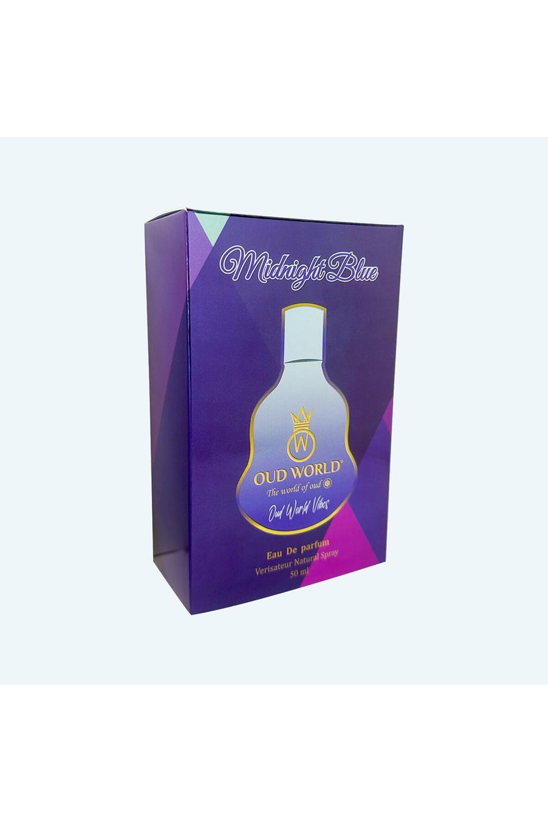 OUD WORLD Vibe Collection Midnight Blue Eau de Parfum | Fruity Floral Woody Perfume | Arabian Oud Inspired 50ml - Image 2