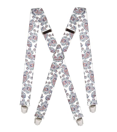 PIERROT Suspenders for Men Premium with Very Strong Clips One Size Adjustable and Reinforced Elastic Band Wide Heavy Duty Suspenders for Men Trousers - Image 1