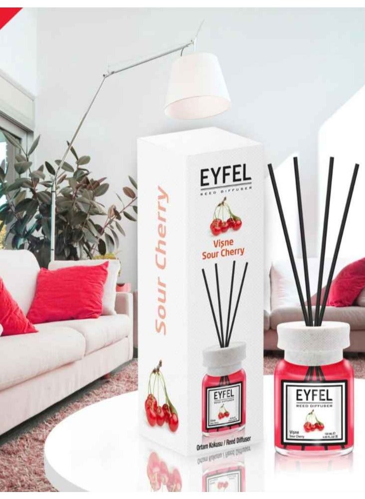 EYFEL REED DIFFUSER 120ML SOUR CHERRY 2PC COMBO PACK - Image 1