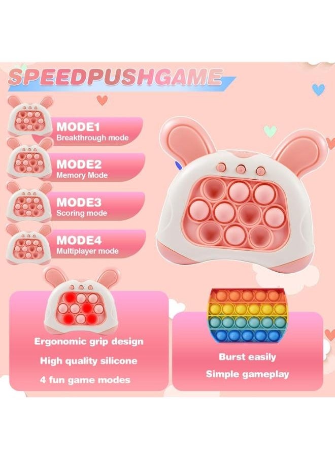 Quick Push Game, [Upgraded 80 Level] Pop It Fidget Electronic Sensor Game Silicone Toy for Boys Girls, Unique Puzzle Pop Bubble Game Gift for Children and Adults