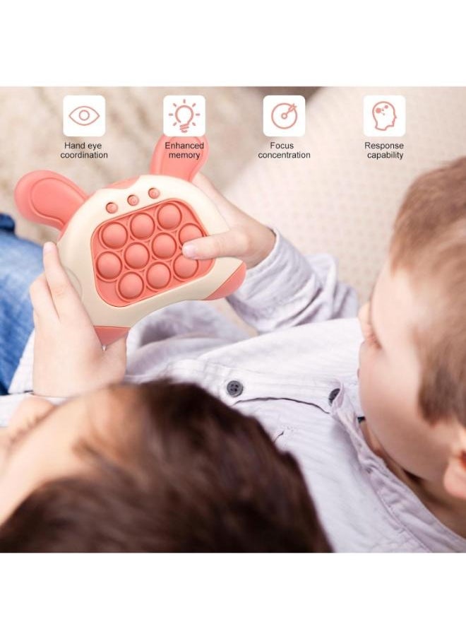 Quick Push Game, [Upgraded 80 Level] Pop It Fidget Electronic Sensor Game Silicone Toy for Boys Girls, Unique Puzzle Pop Bubble Game Gift for Children and Adults