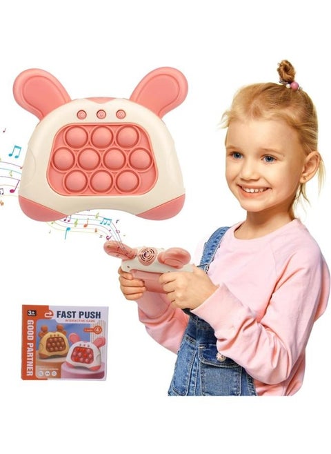 Quick Push Game, [Upgraded 80 Level] Pop It Fidget Electronic Sensor Game Silicone Toy for Boys Girls, Unique Puzzle Pop Bubble Game Gift for Children and Adults