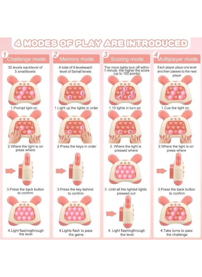 Quick Push Game, [Upgraded 80 Level] Pop It Fidget Electronic Sensor Game Silicone Toy for Boys Girls, Unique Puzzle Pop Bubble Game Gift for Children and Adults