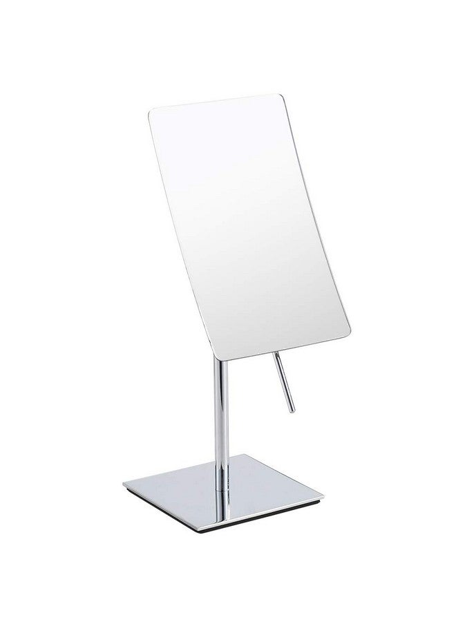 Gecious Table Standing Rectangular Vanity Makeup Mirror With 3X Magnification High Adjustable Made Of 304 Stainless Steel For Hotel Bathroom Polished Chrome - Image 1