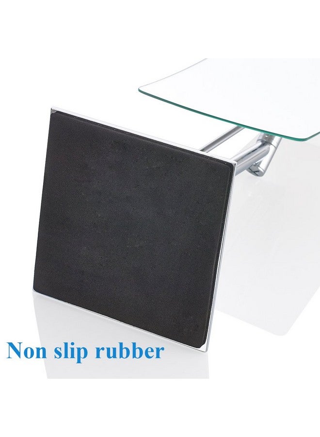 Gecious Table Standing Rectangular Vanity Makeup Mirror With 3X Magnification High Adjustable Made Of 304 Stainless Steel For Hotel Bathroom Polished Chrome - Image 4