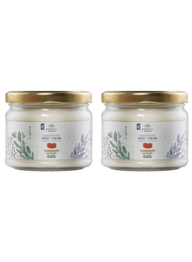 إينفينيتي انفنيتي ناتشورال كريم مرطب للجسم بالفراولة 250 جم 1+1