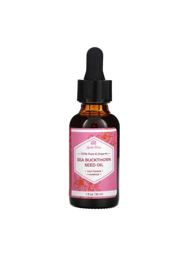 Leven Rose 100 Pure and Organic Sea Buckthorn Seed Oil 1 fl oz 30 ml  - Image 1