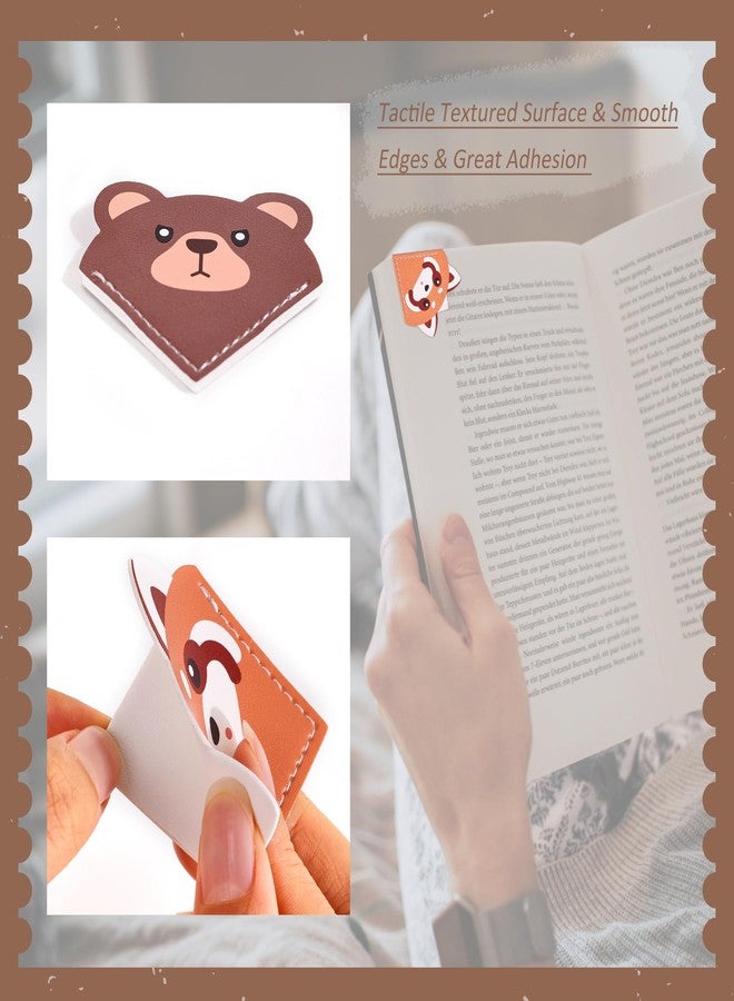 emmoolife 6 Pcs Cute Animal Shaped Leather Bookmarks, Adorable Corner Page Accessories, Animal Themed Book Page Holders, Durable Book Markers for Reading, Reading Gifts for Girls Women Teenage & Book Lovers - Image 5