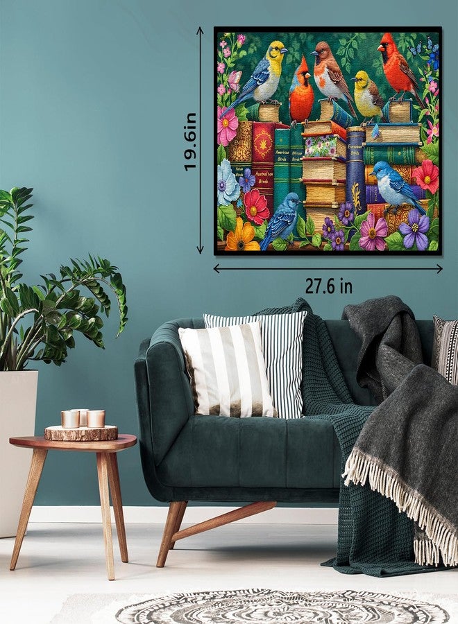 PPuzzling Floral Birds Puzzles for Adults 1000 Pieces, Flowers Book Jigsaw Puzzles, Difficult Spring Animal Puzzle as Home Wall Art Decor - Image 3