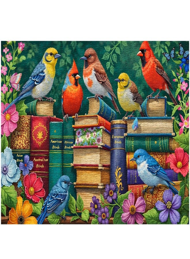 PPuzzling Floral Birds Puzzles for Adults 1000 Pieces, Flowers Book Jigsaw Puzzles, Difficult Spring Animal Puzzle as Home Wall Art Decor - Image 2