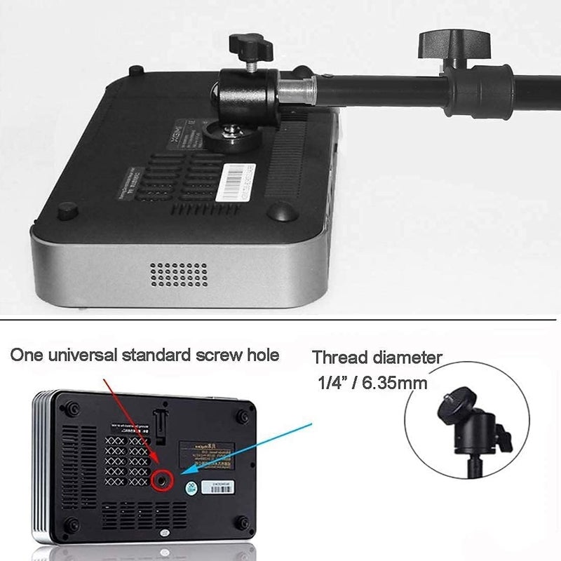 Coret Projector Tripod Stand Mount, Portable Tripod Mount Floor Stand, Folding, Outdoor Stand for Projector, Adjustable Height 19in to 75in (not incluld Tray) - Image 5