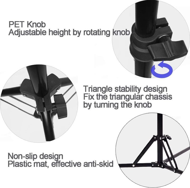 Coret Projector Tripod Stand Mount, Portable Tripod Mount Floor Stand, Folding, Outdoor Stand for Projector, Adjustable Height 19in to 75in (not incluld Tray) - Image 4