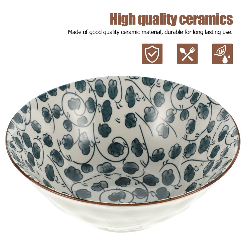 1Pc Ceramic Bowl Soup Storage Bowl Noodle Restaurant Ramen Bowl (Assorted Color) - Image 3