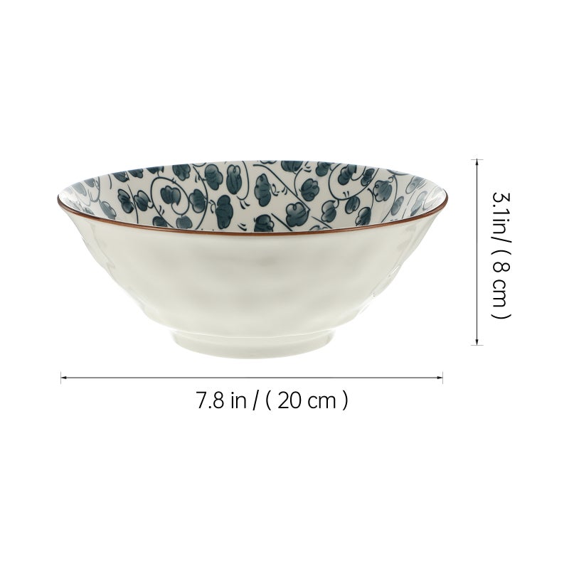 1Pc Ceramic Bowl Soup Storage Bowl Noodle Restaurant Ramen Bowl (Assorted Color) - Image 2