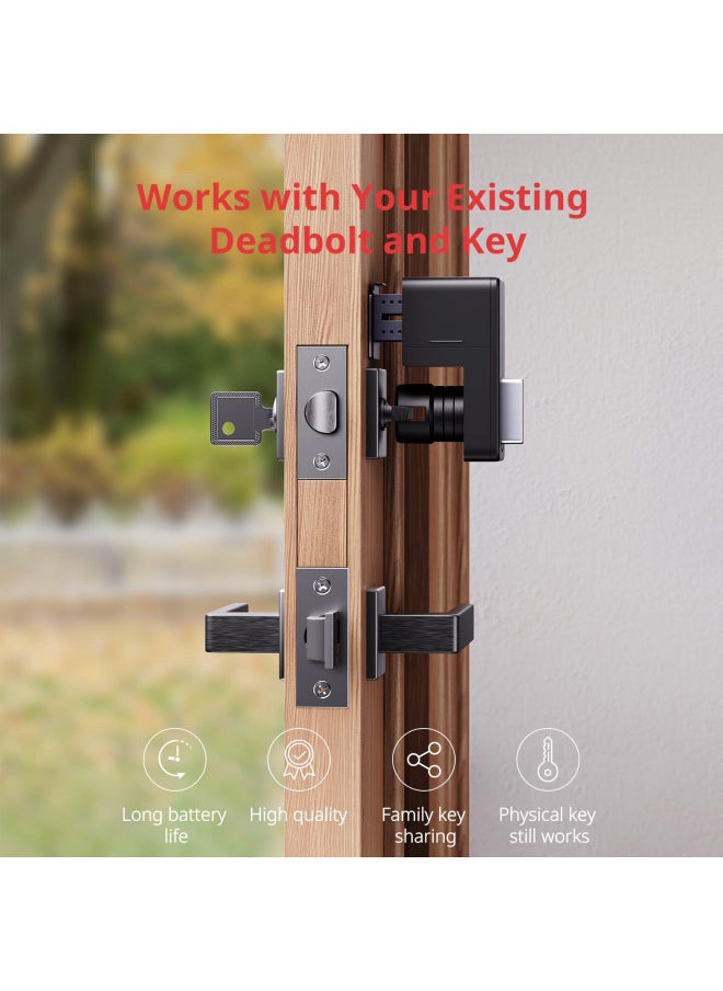 SwitchBot SwitchBot Smart Lock, Bluetooth Electronic Deadbolt Keyless Entry Door Lock for Front Door, Compatible with WiFi Bridge (Sold Separately), Fits Your Existing for Airbnbs Vacation Rentals  - Image 1