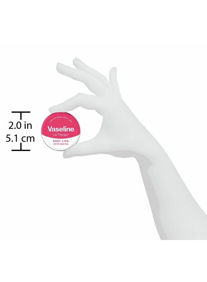 Vaseline Lip Therapy Lip Balm Tin Rosy Lips 0.6 oz 6 Count - Image 2