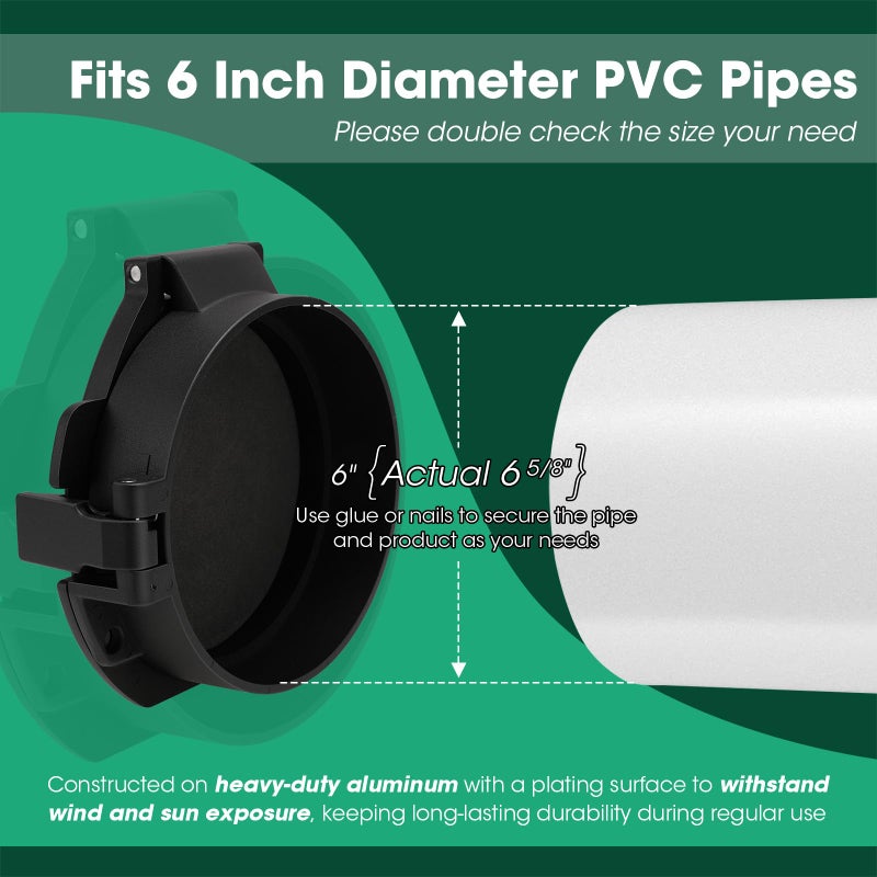 Sdsnte Steel Security Upgraded Conduit Carrier Kit Fit 6 Inch Pvc Pipe For Providing Extra Storage On Truck Rack  Black (Pvc Pipe Not Included) - Image 3