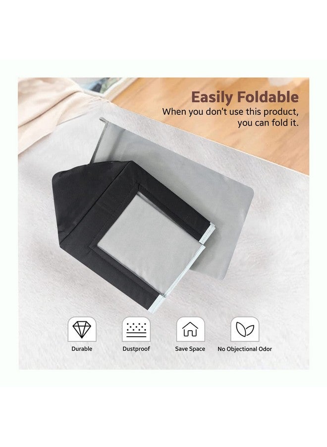 Just Mart Just Mart Shirt Stacker for Wardrobe | Foldable Shirt Stacker | Stylish Cupboard Organizer for Clothes | Durable Clothes Storage Box | Pack of 2 (Black) - Image 3