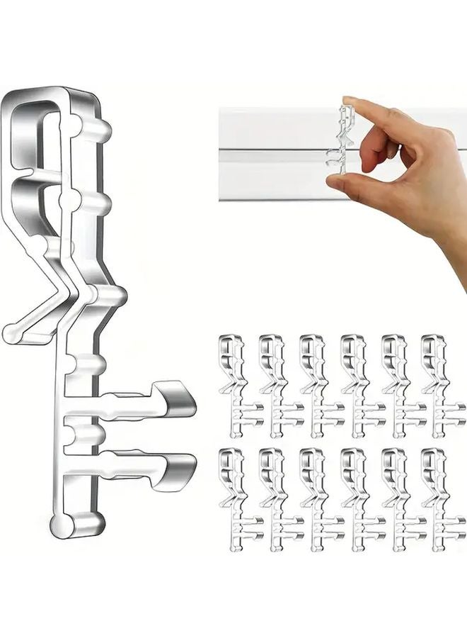 12Pcs Transparent Plastic Blinds Clip 2 1 8 Inch For Rear Grooved Blinds - Image 2