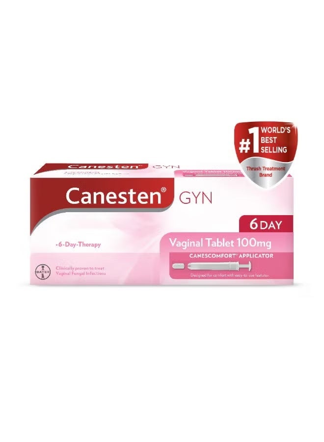 BAYER Canesten Gyn 6 day Therapy Vaginal Tablet 100 mg - Image 3