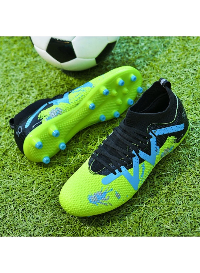سكت شيكترو أحذية كرة قدم جديدة عالية الرقبة بمسامير طويلة للرجال والنساء، أحذية كرة قدم احترافية للتدريب على العشب الصناعي للبالغين - Image 2