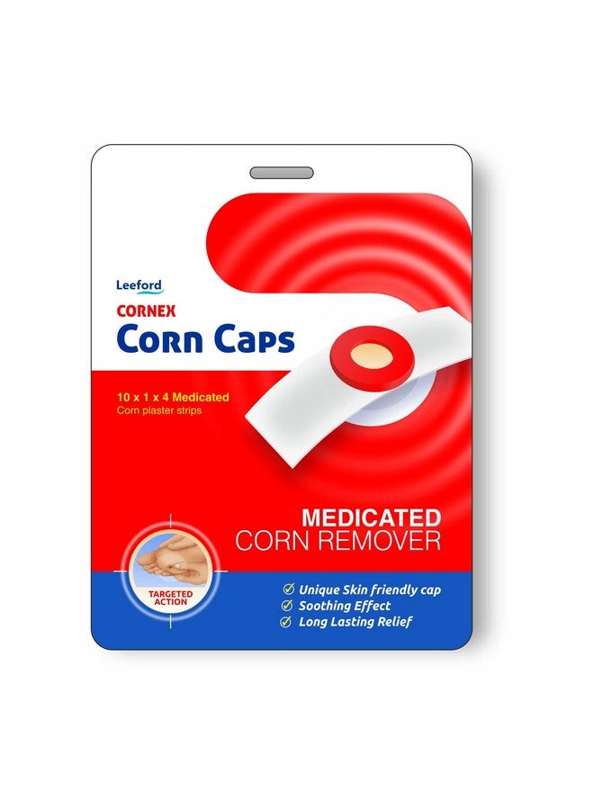 Leeford Cornex Corn Caps 40 Strips - Medicated Plaster Bandage Skin Friendly Cap |Soothing Effect, Helps For Fast, Effective And Easy To Deep Foot Corn Remover - Image 1