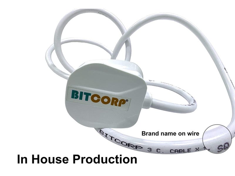 Bitcorp Electric Extension Cord for Multiple Small and Heavy Duty Appliances 16A 20A 25A 4 Socket 4 Mcb Mcb High Power Wattage 6000W Power Strip with 1 Meter Long Length Wire Plug White - Image 3