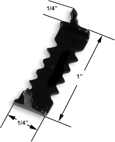 888 Corp Small 1" No Nail Sawtooth Picture Hangers - Black Oxide 100-Pack - Image 4