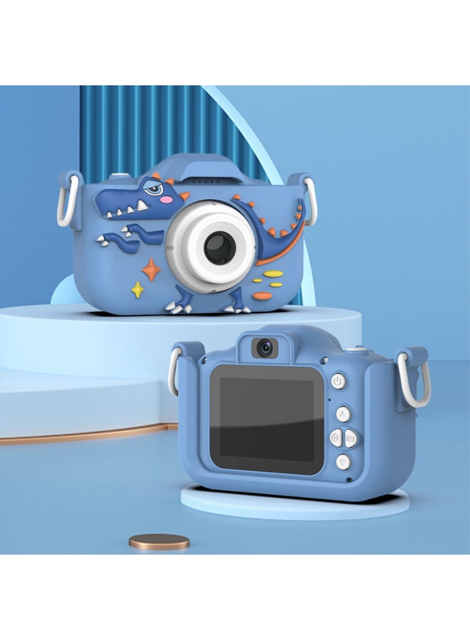 Generic X2 Children's Camera Creative Cartoon Dinosaur Digital Camera HD Dual Camera Direct Supply-Body Color:Blue  - Image 3