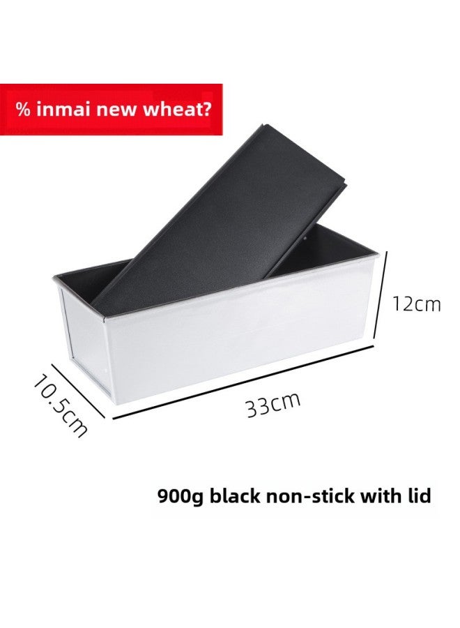 New Wheat Non-stick 450g Tusi Box With Lid 1000g Non-stick Toast Box Square Bag 1200g Bread Baking Mold-Color:900g Special Non-stick With Lid - Image 1