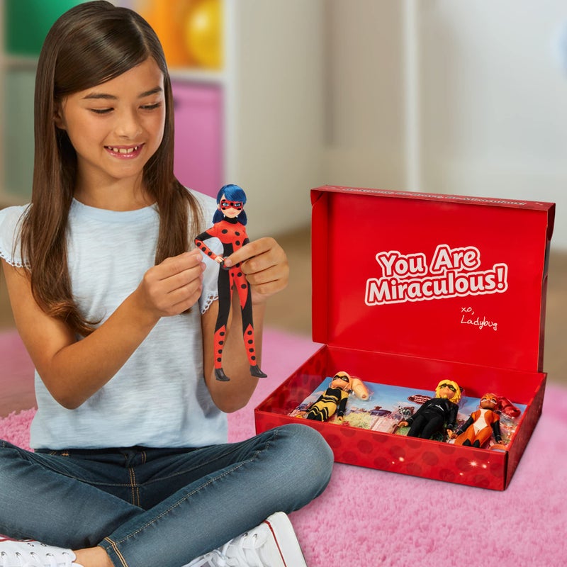 Miraculous Ladybug Heroez 4-Pack Dolls w/Exclusive Ladybug Doll by Playmates Toys - Image 4