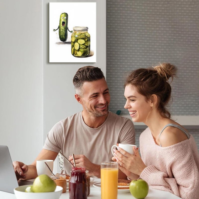 Ploceiny Kitchen Wall Decor funny Canvas Wall Art Vintage Painting Picture for Modern Home Dining Room Contemporary Artwork Decoration Kitchen Canvas Wall Art for Dining Room Decorative A-382 - Image 5
