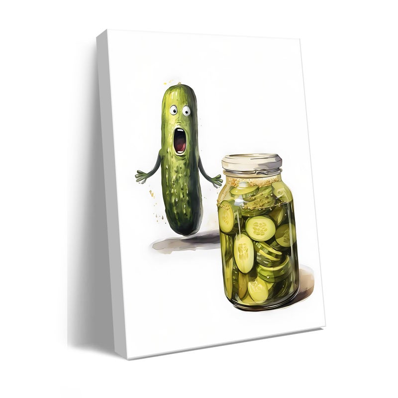 Ploceiny Kitchen Wall Decor funny Canvas Wall Art Vintage Painting Picture for Modern Home Dining Room Contemporary Artwork Decoration Kitchen Canvas Wall Art for Dining Room Decorative A-382 - Image 1