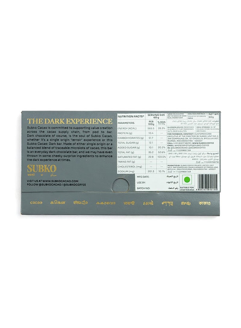 Subko Cacao The Salty One (65% Dark) Himalayan Pink Salt Dark Chocolate Bar - Image 2