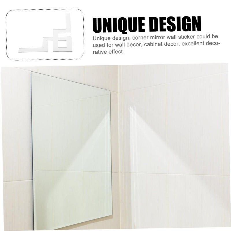 4Pcs Self Adhesive Acrylic Mirror Wall Stickers For Home Decor - Image 4