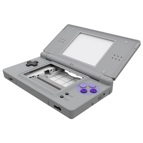 eXtremeRate Classic SNES Style Replacement Full Housing Shell for Nintendo DS Lite Custom Handheld Console Case Cover with Buttons Screen Lens for Nintendo DS Lite NDSL Console Without - Image 1