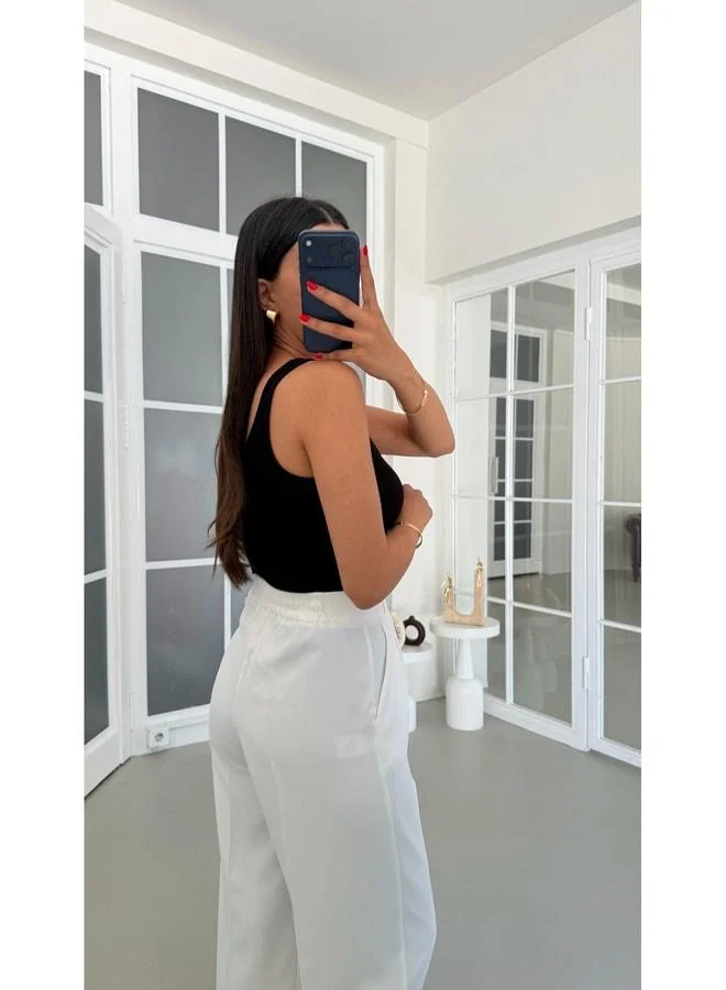 Gaus  White Gold Buttoned Tencel Pants GAUS-01844. for Women | Best Price UAE