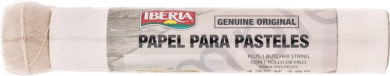 Iberia Pasteles Wrapping Paper 12"X18" sheets with Butcher String. Resistant to Grease & Water, Papel Para Pasteles. (50-55 Sheets) - Image 1
