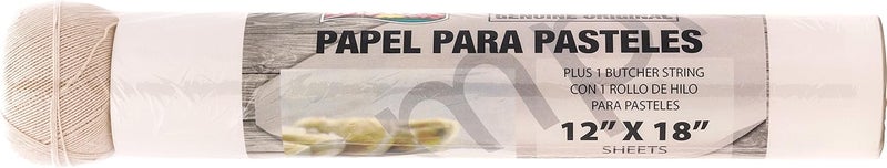 Iberia Pasteles Wrapping Paper 12"X18" sheets with Butcher String. Resistant to Grease & Water, Papel Para Pasteles. (50-55 Sheets) - Image 2