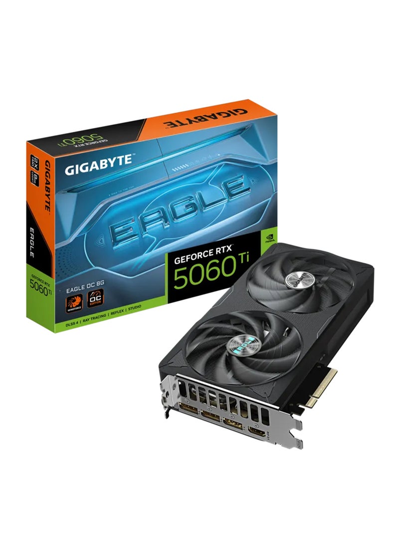 GIGABYTE GeForce RTX 5060 Ti EAGLE OC 8G Graphics Card – 8GB GDDR7, 28Gbps, 128-bit, PCIe 5.0, Core Clock 2617 MHz, WINDFORCE 2X Cooling, 1x 8-Pin Power, 3x DisplayPort 2.1b + 1x HDMI 2.1b, 7680x4320 Max Resolution, DirectX 12, OpenGL 4.6, ATX | GV-N506TEAGLE OC-8GD - Image 2
