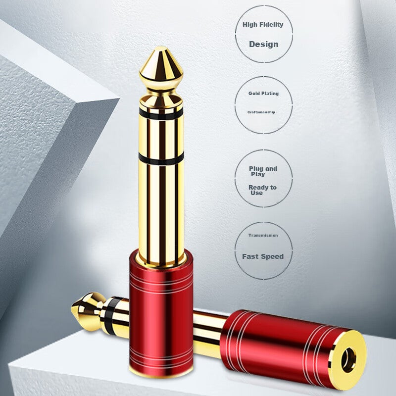 JD Jing Zao SKW Microphone Adapter, 6.5 to 3.5 Audio Adapter, 6.5mm to 3.5mm Male to Female Plug, Headphone Microphone Amplifier Computer Speaker Converter AD-01 - Image 2