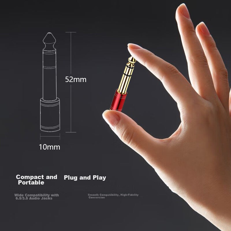 JD Jing Zao SKW Microphone Adapter, 6.5 to 3.5 Audio Adapter, 6.5mm to 3.5mm Male to Female Plug, Headphone Microphone Amplifier Computer Speaker Converter AD-01 - Image 4