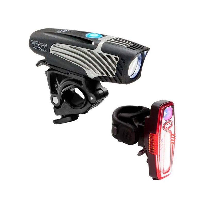 NiteRider نظام إضاءة الدراجة الأمامية NiteRider Lumina 1000 Boost مع نظام إضاءة الدراجة الخلفية Sabre 110 - حزمة مدمجة - مصباح LED قابل لإعادة الشحن عبر USB ومقاوم للماء للدراجات الجبلية والطرق والمدن والسلامة في التنقل - Image 1
