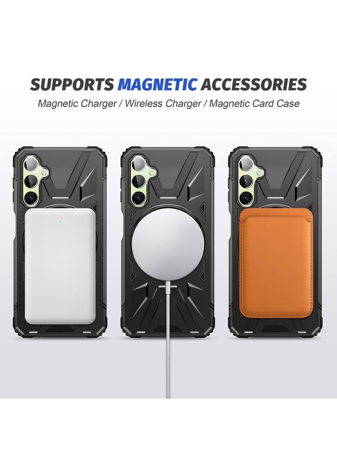 S-TOP Case For Samsung Galaxy A54 5G MagSafe Magnetic Shockproof Phone Case with Ring Holder - Image 5