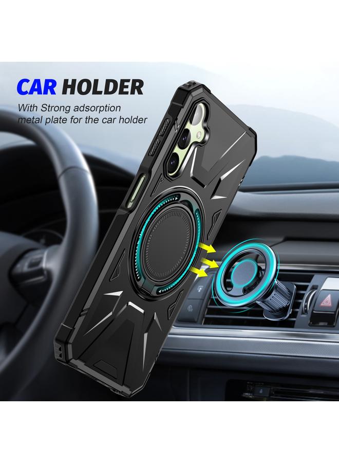 S-TOP Case For Samsung Galaxy A54 5G MagSafe Magnetic Shockproof Phone Case with Ring Holder - Image 2