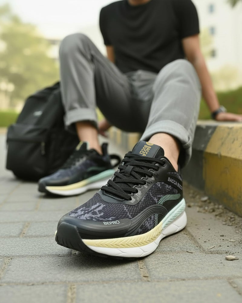 Bacca Bucci Ikatron – Men's Athleisure Sports Shoes with Dual-Density Sole Nebula Black UK 11 - Image 2