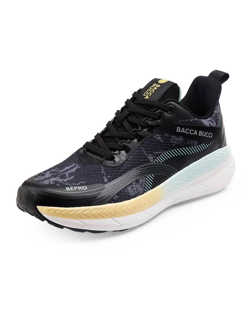 Bacca Bucci Ikatron – Men's Athleisure Sports Shoes with Dual-Density Sole Nebula Black UK 11 - Image 1